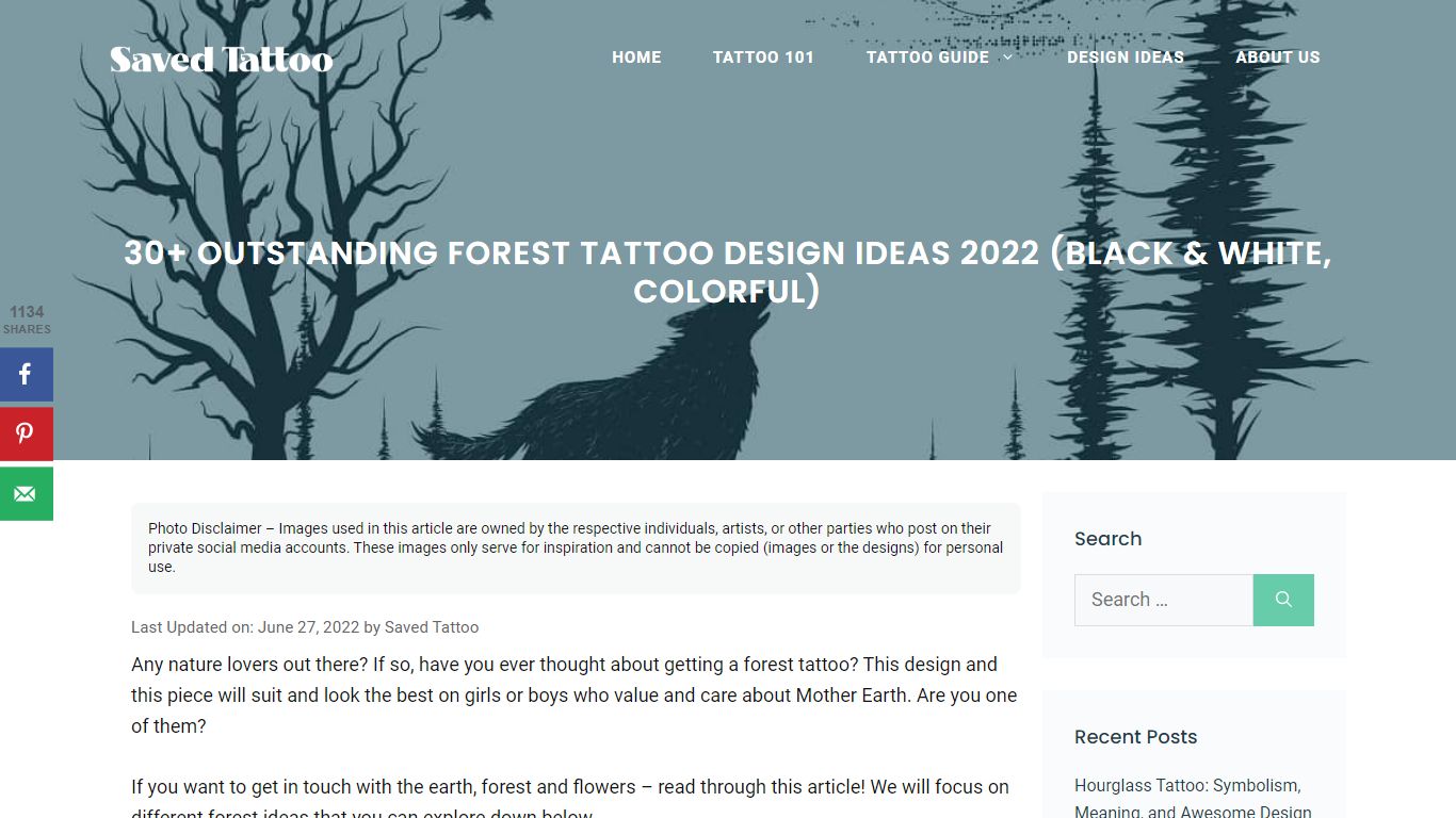 30+ Outstanding Forest Tattoo Design Ideas 2022 (Black & White ...